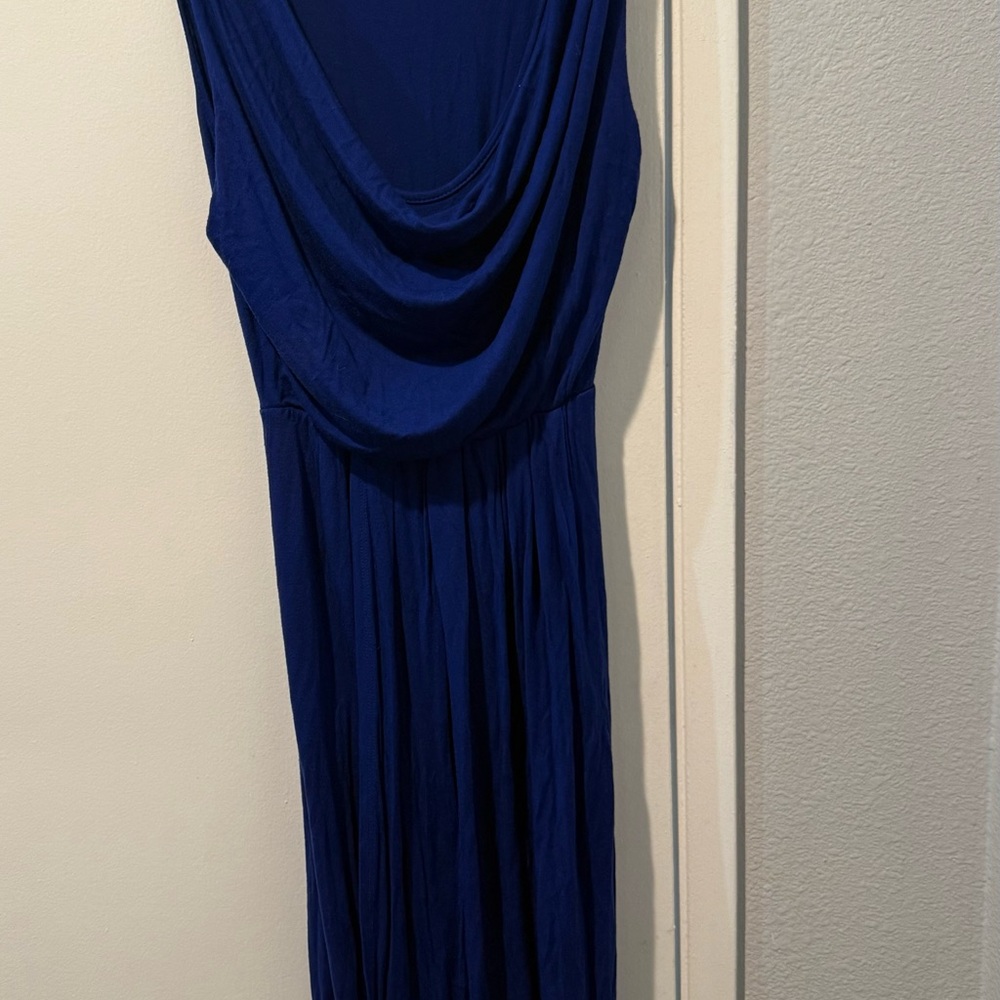 Green Envelope Royal Blue Backless Dress